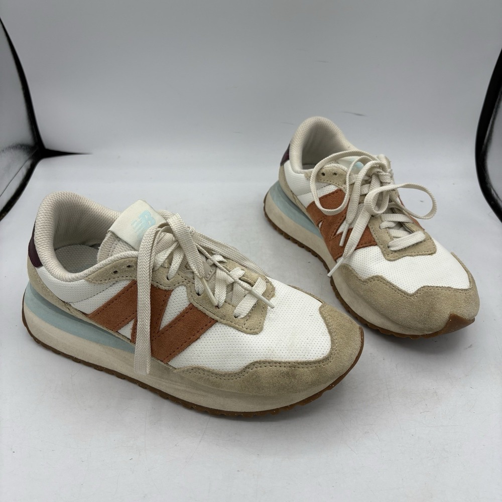 New Balance Shoes Womens Size 8 237 Sea Salt Soft Copper White Platform Sneakers